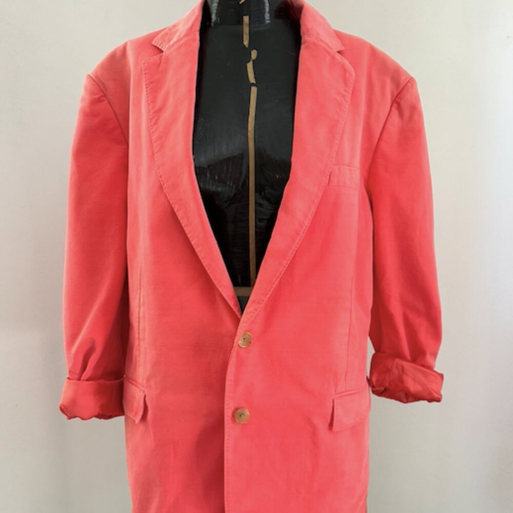 Vintage Polo Ralph Lauren Pink Cotton Single Breasted Sport Jacket